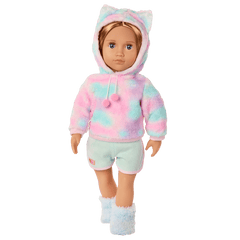 Our Generation Doll With Cat Pajama Mandy BD31592Z - Colorland Toys