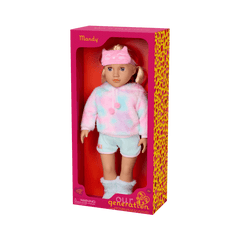 Our Generation Doll With Cat Pajama Mandy BD31592Z - Colorland Toys
