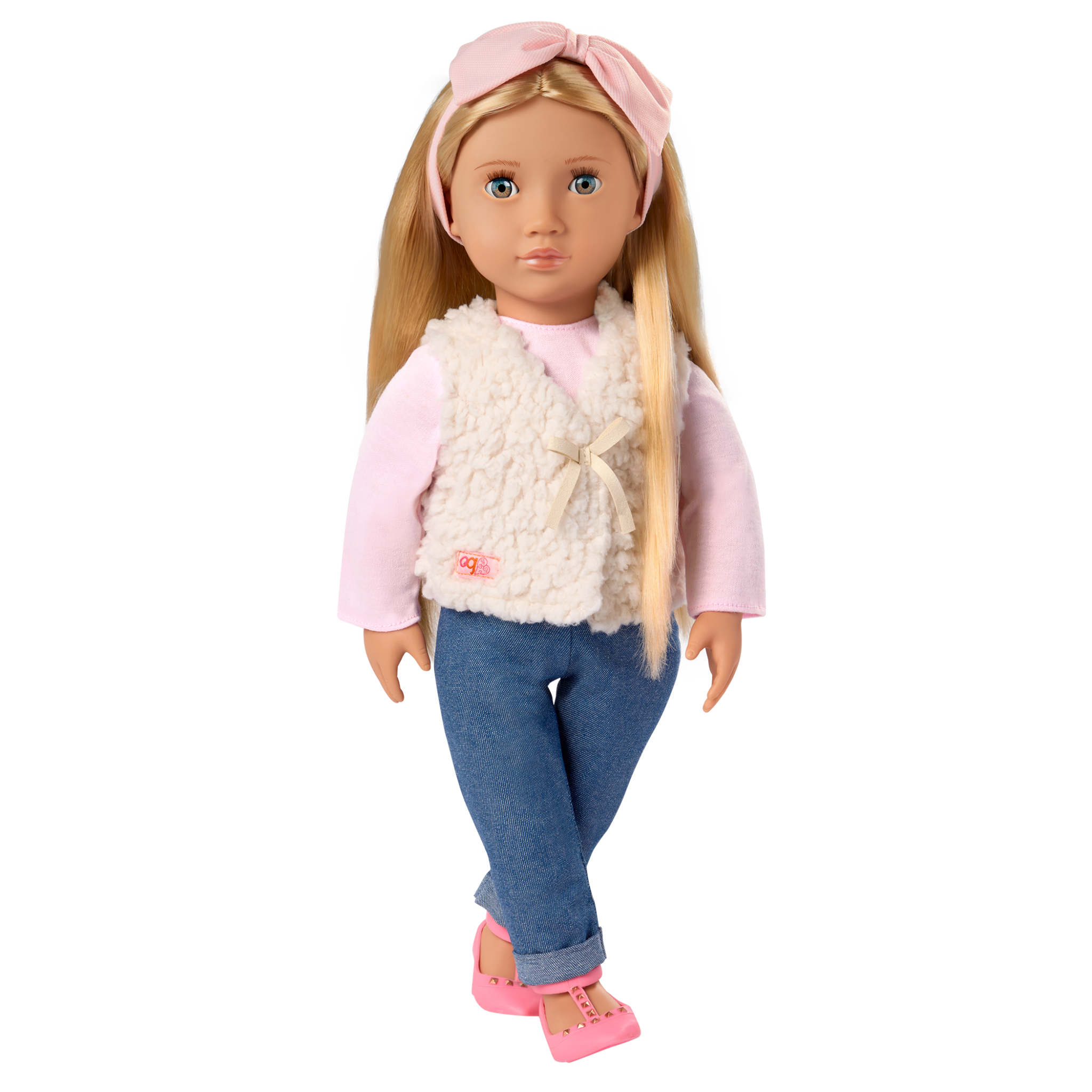Our Generation Doll With Glam Fur Vest Emmie BD31705Z - Colorland Toys