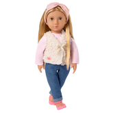 Our Generation Doll With Glam Fur Vest Emmie BD31705Z - Colorland Toys