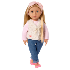 Our Generation Doll With Glam Fur Vest Emmie BD31705Z - Colorland Toys