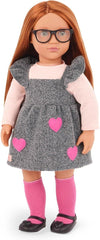 Our Generation Kelly Doll In School Dress And Heart Patches - Colorland Toys