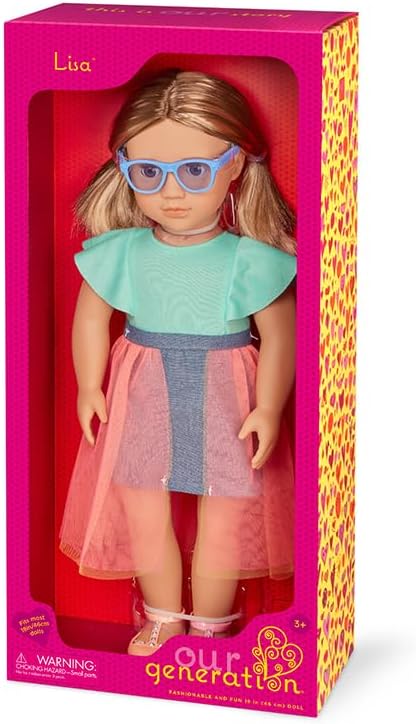 Our Generation Lisa Doll With Denim And Tulle Skirt Outfit - Colorland Toys
