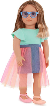 Our Generation Lisa Doll With Denim And Tulle Skirt Outfit - Colorland Toys