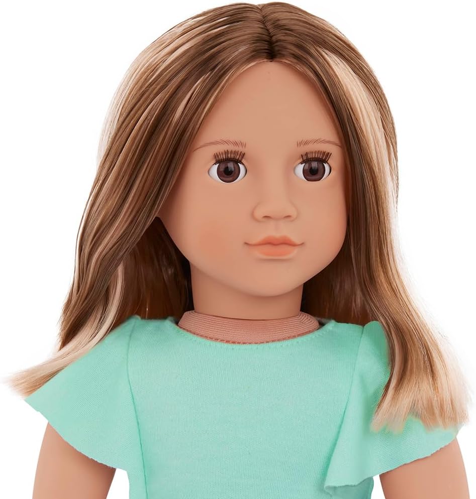 Our Generation Lisa Doll With Denim And Tulle Skirt Outfit - Colorland Toys