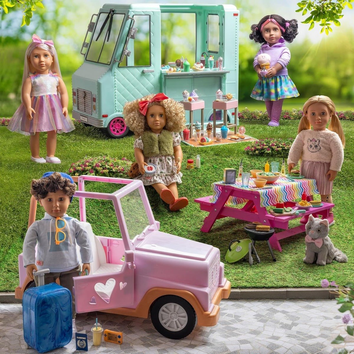 Our Generation Sheela And Sammy Doll With Pet Kitten - Colorland Toys