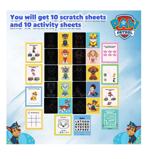 Paw Patrol Scratch Art Pad 3324/PWSR - Colorland Toys