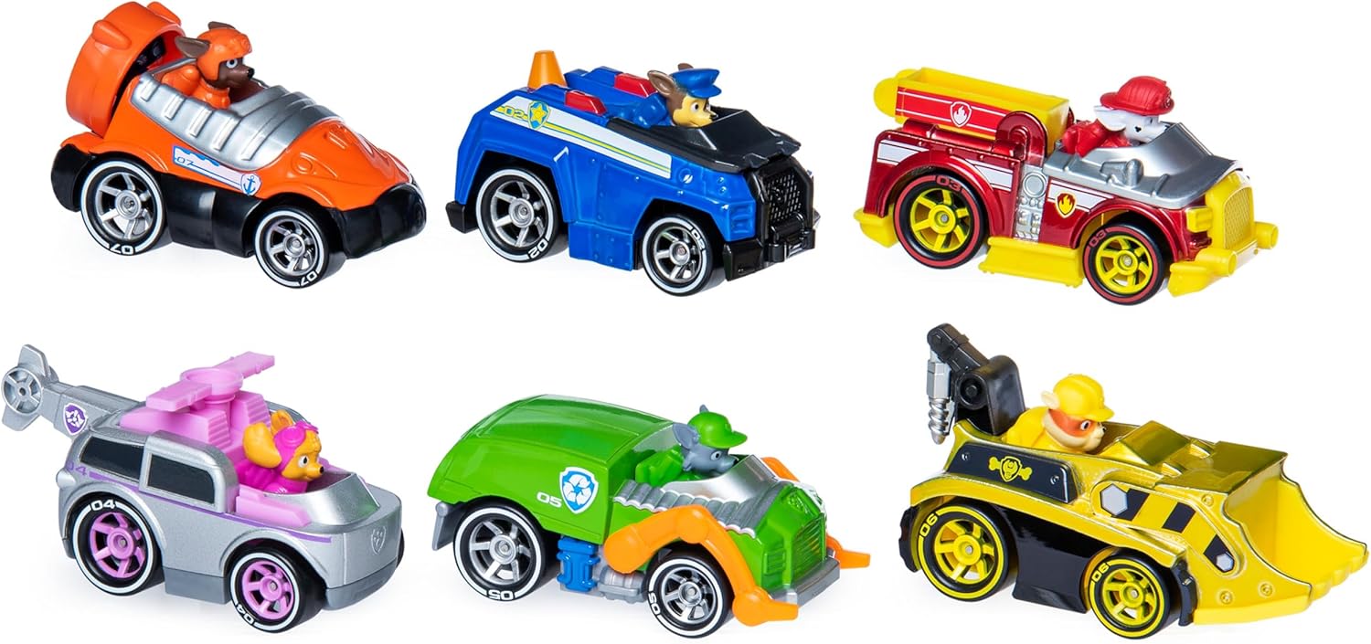 PAW Patrol True Metal Die - Cast Vehicle Gift Pack – 6 Collectible 1:55 Scale Vehicles | Model 6053362 - Colorland Toys