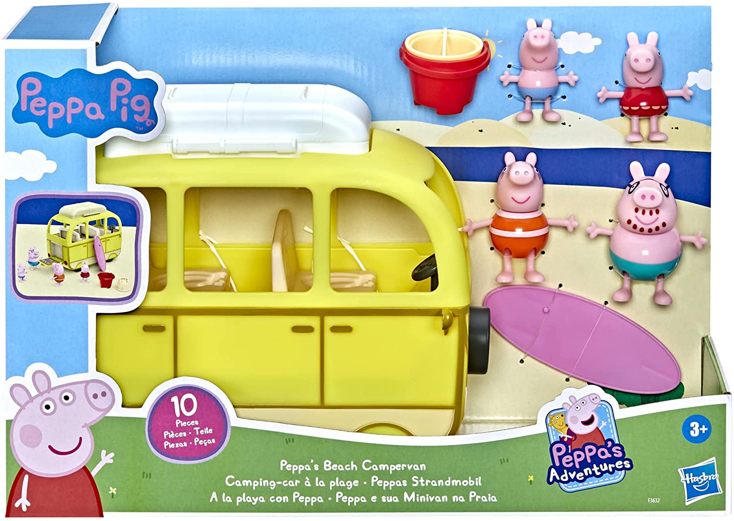 Peppa Pig Peppa's Beach Campervan Playset F3632 - Colorland Toys