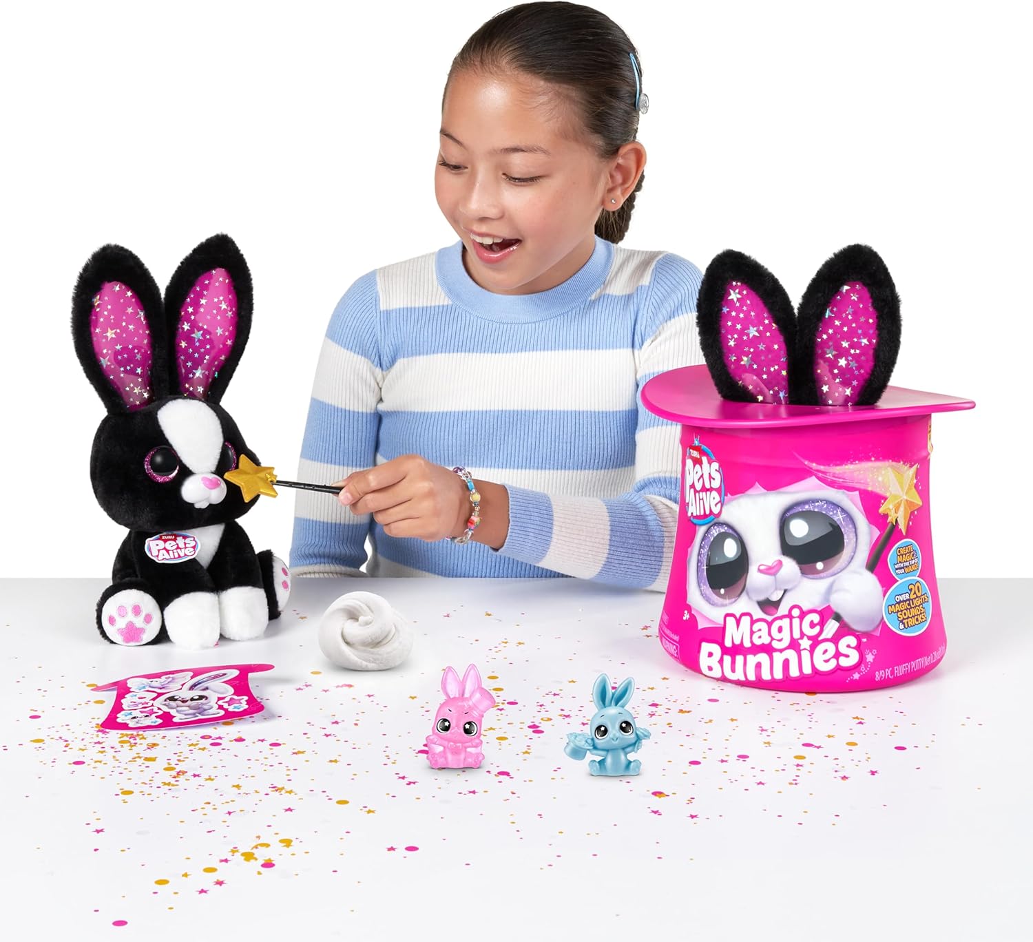 Pets Alive Magic Bunny Surprise Candy Robotic Bunny White 9549B - Colorland Toys