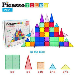 Picasso Magnetic 3D Blocks 61 - Pcs PT61 - Colorland Toys
