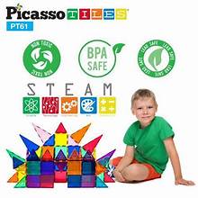 Picasso Magnetic 3D Blocks 61 - Pcs PT61 - Colorland Toys