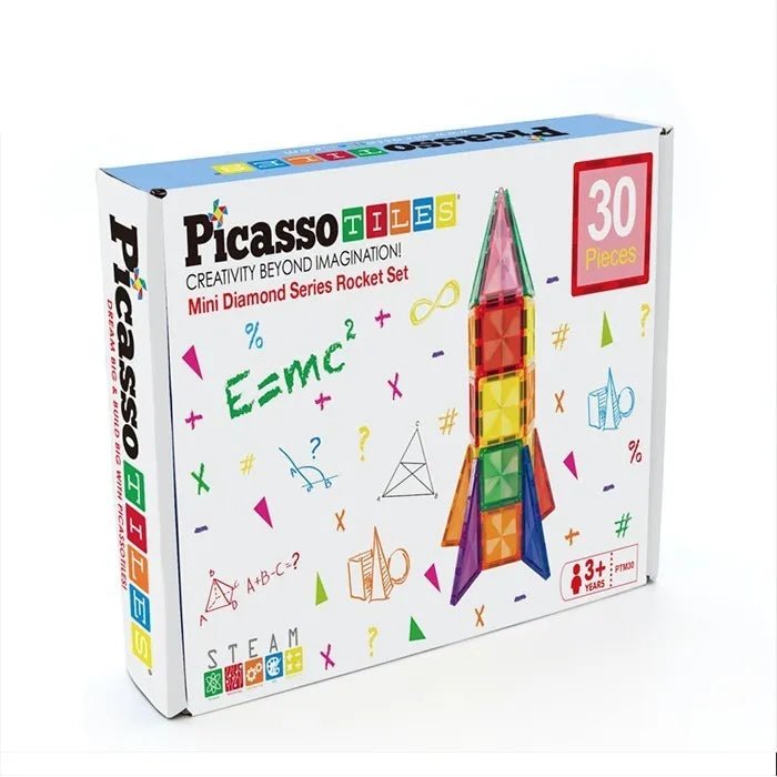 Picasso Magnetic Building Blocks Mini Diamond Series - Rocket 30 - Pcs PTM30 - Colorland Toys