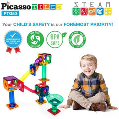 Picasso Magnetic Marble Run 50 - Pcs PTG50 - Colorland Toys