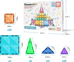 Picasso Magnetic Mini Diamond Building Blocks 80 - Pcs PTM80 - Colorland Toys