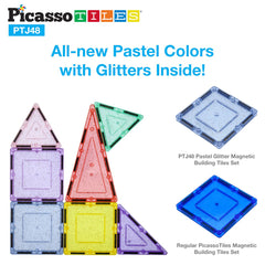 Picasso Magnetic Pastel Glitter 48 - Pcs PTJ48 - Colorland Toys