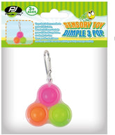 PJoy Sensory Dimple 3Pop Keychain CRB617 - Colorland Toys