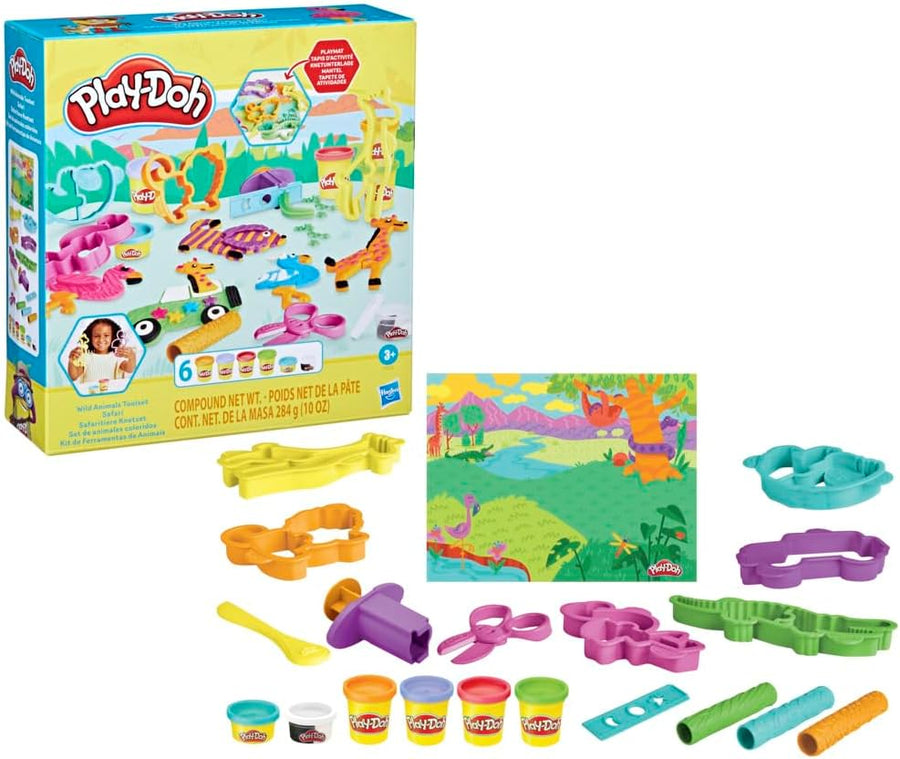 Play-Doh Wild Animals Tools – Creative Safari Set for Kids