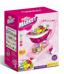 Play With Market Shopping Cart With 36 Pcs Accessories 922 - 151 - Colorland Toys