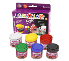 Playcolor Acrylic Paint Basic 40ml 6pcs 18191 - Colorland Toys