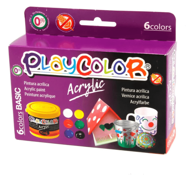 Playcolor Acrylic Paint Basic 40ml 6pcs 18191 - Colorland Toys