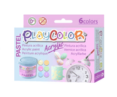 Playcolor Acrylic Paint Pastel 40ml 6pcs 20521 - Colorland Toys
