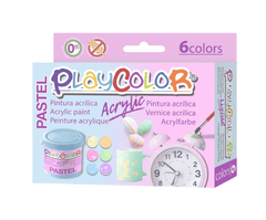 Playcolor Acrylic Paint Pastel 40ml 6pcs 20521 - Colorland Toys