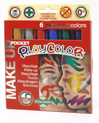 Playcolor Make Up Metallic Pocket 6pcs 01011 - Colorland Toys