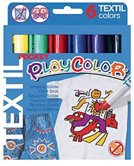 Playcolor Textil Pocket Solid Poster Paint 6pcs 10501 - Colorland Toys
