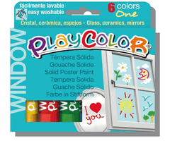 Playcolor Window One Solid Poster Paint 6pcs 02001 - Colorland Toys