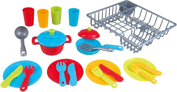PlayGo Dish Drainer & Kitchenware Set - 23 pcs - Colorland Toys