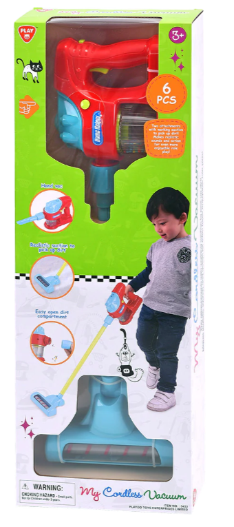 Playgo My Cordless Vaccum Cleaner 6PC 3433