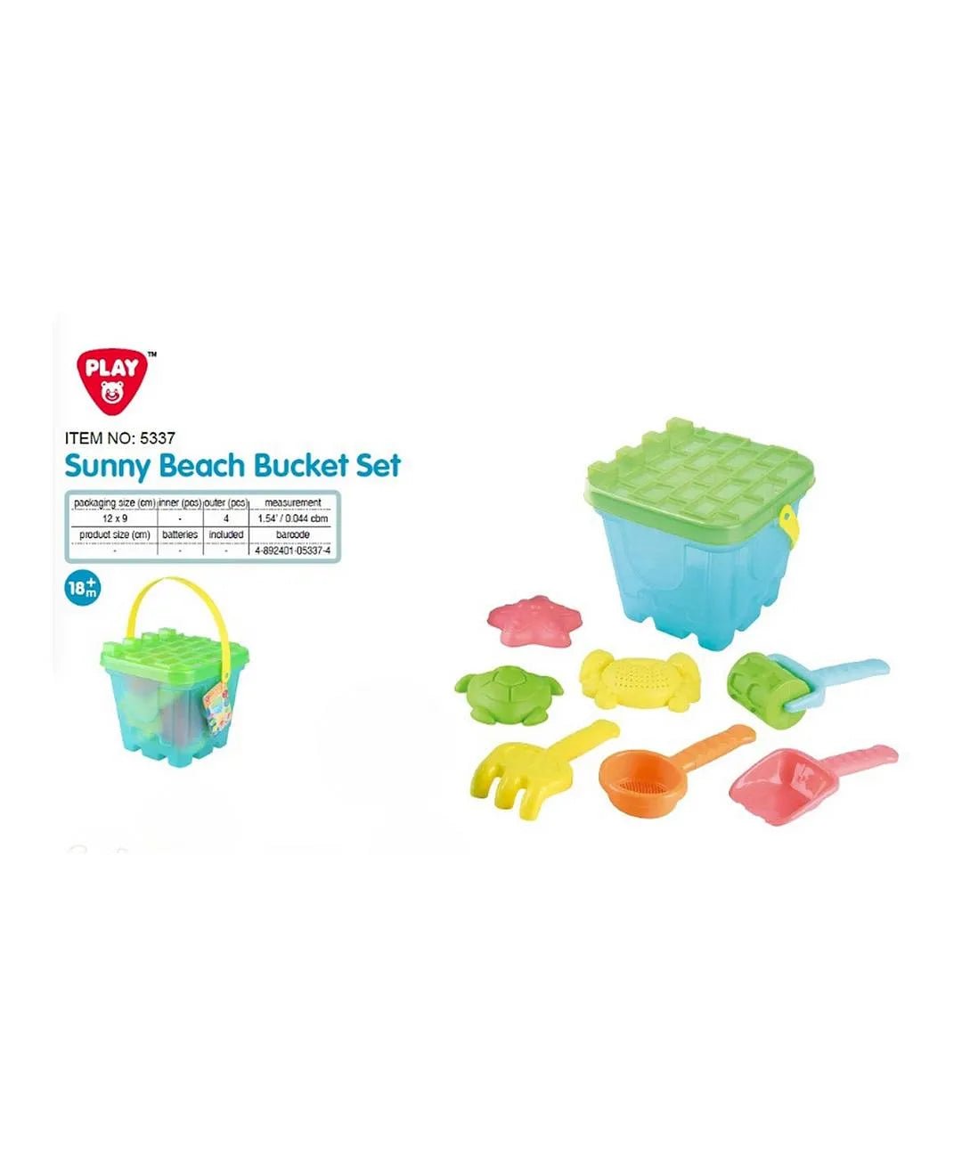 PlayGo Sunny Beach Bucket Set 9 Pcs 5337 - Colorland Toys