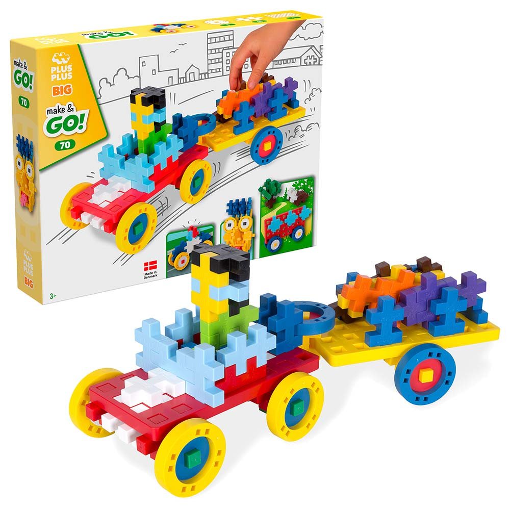 Plus - Plus Big Make & Go! 70pcs PP3424 - Colorland Toys