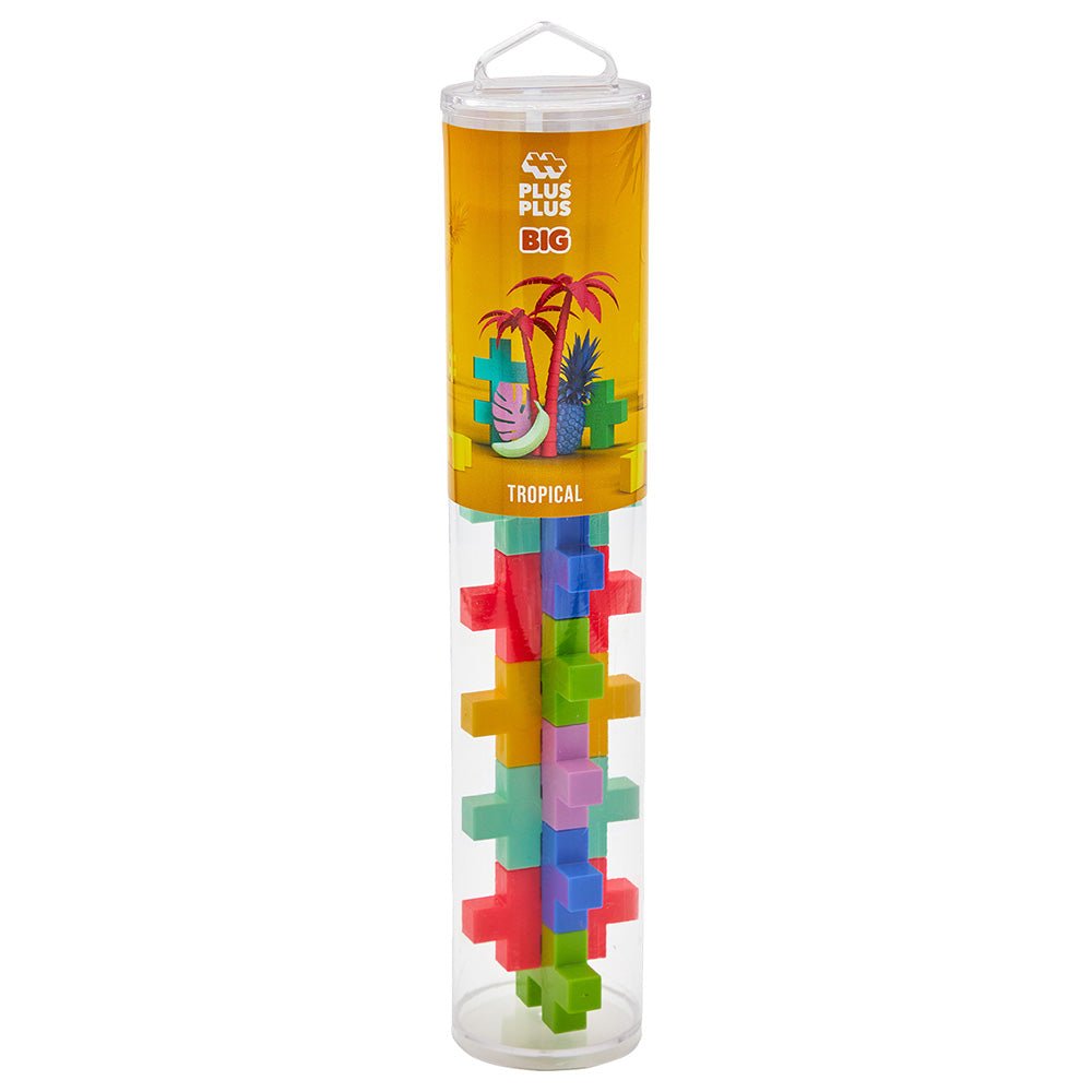 Plus - Plus Big Tropical Tube 15pcs PP3431 - Colorland Toys