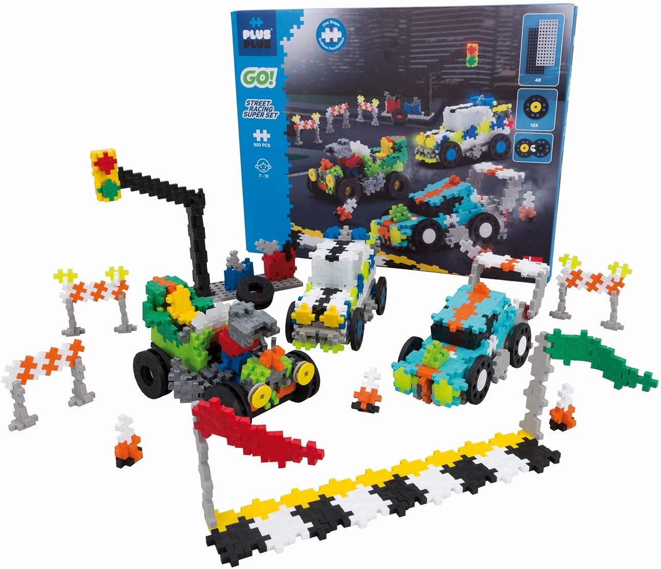 Plus - Plus Go! Street Racing Superset 900pcs PP7010 - Colorland Toys