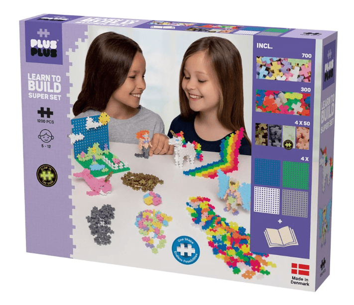 Plus - Plus Learn to Build Superset Pastel 1200pcs PP3812 - Colorland Toys