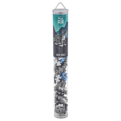 Plus - Plus Wild Animals Gray Wolf Tube 100pcs PP4274 - Colorland Toys
