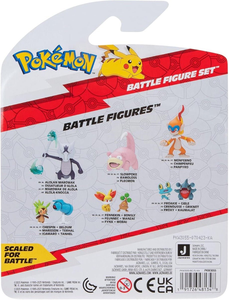 Pokemon Battle Figure 3 Pack Set - Morpeko + Raboot + Bulbasaur PKW3055/95155 - Colorland Toys