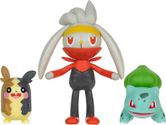 Pokemon Battle Figure 3 Pack Set - Morpeko + Raboot + Bulbasaur PKW3055/95155 - Colorland Toys