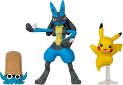 Pokemon Battle Figure Set Omanyte + Lucario + Pikachu 3 - Pack - Colorland Toys