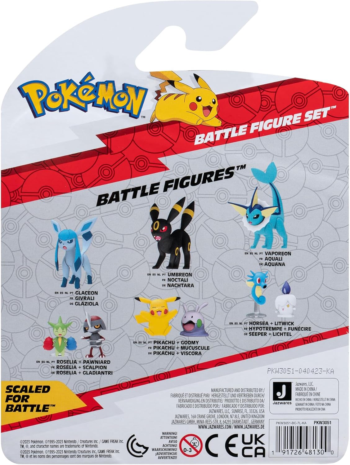 Pokemon Battle Figure Set Togepi + Wartotle + Pancham 3 - Pack - Colorland Toys