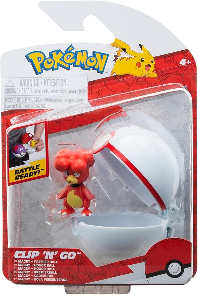 Pokemon Clip 'n Go Ball - Magby PKW3139/95057 - Colorland Toys