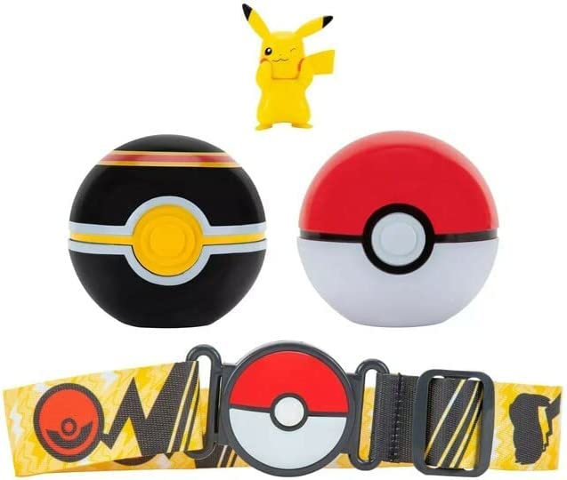 Pokemon Clip N Go Pikachu With Luxury Ball & Poke ball Belt Set PKW0232/95283 - Colorland Toys