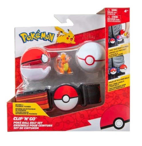 Pokemon Clip 'N' Go Poke Ball Charmander with Premier Ball & Poke Ball Belt Set PKW0233/95283 - Colorland Toys