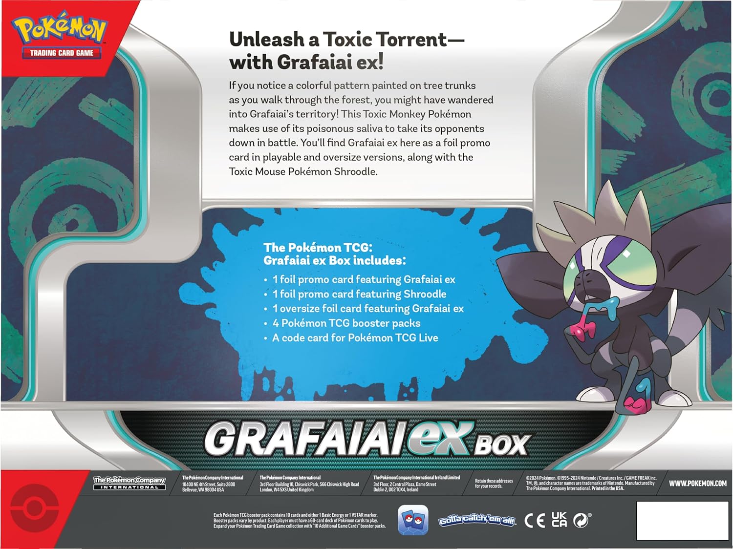 Pokemon TCG: Grafaiai Ex Box 290 - 85747 - Colorland Toys