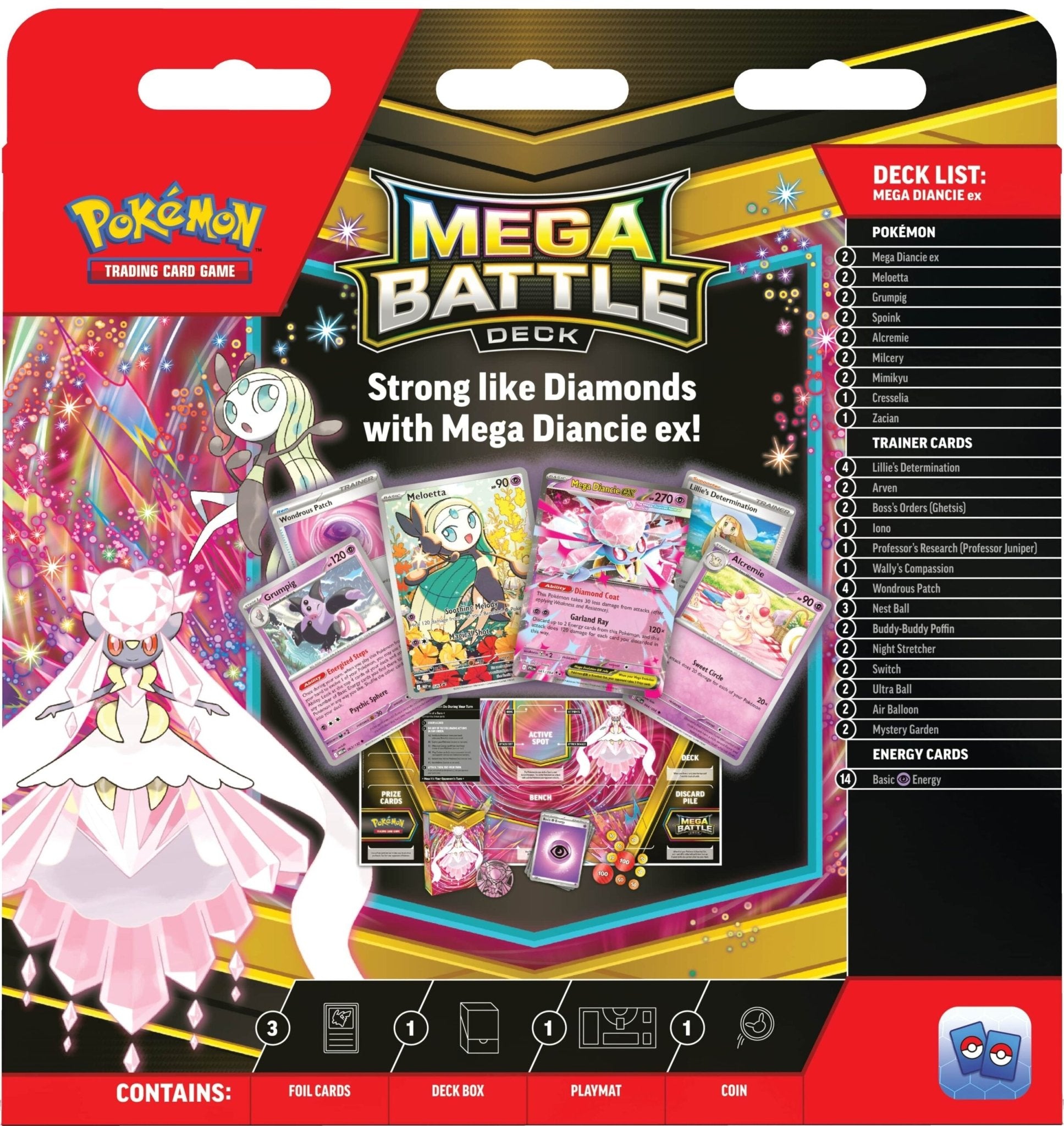 Pokemon TCG Mega Battle Decks Gengar EX or Diancie EX 10 - 10131 - 101 Assorted - Colorland Toys