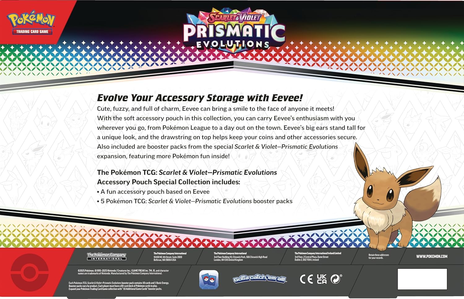 Pokemon TCG: Prismatic SV8.5 Accessory Pouch Collection 100 - 10101 - Colorland Toys