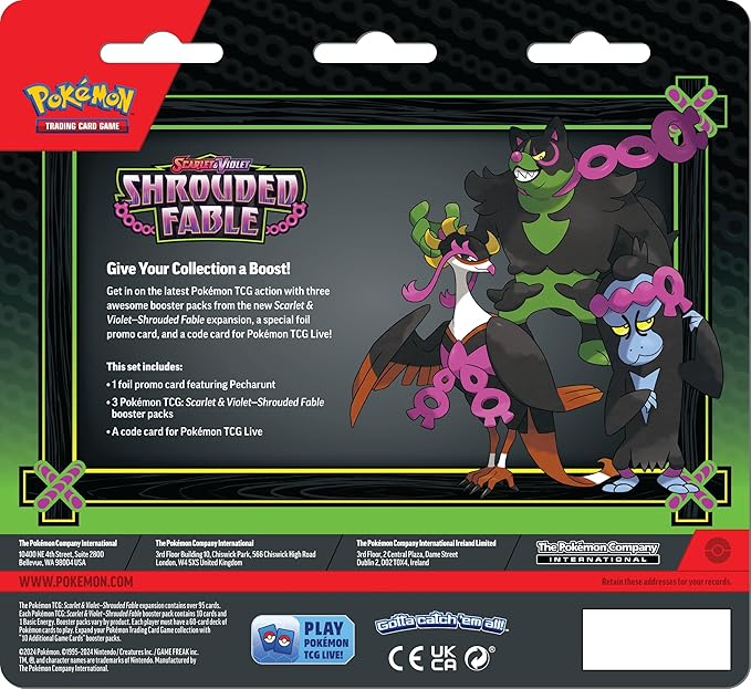 Pokemon TCG: Scarlet And Violet Shrouded Fable Blister Pack - Colorland Toys