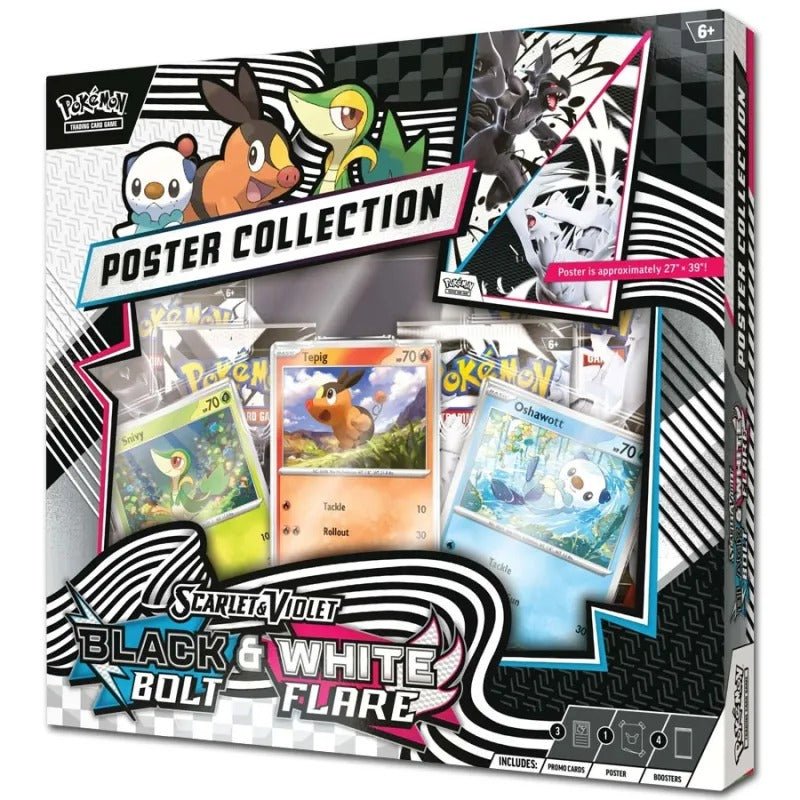 Pokemon TCG Scarlet & Violet 10.5 Black Bolt/White Flare Poster Collection 10 - 10040 - 101 - Colorland Toys